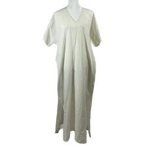 Jenni Kayne Women's Beige Linen Maxi Dress/Cover Up Size M/L